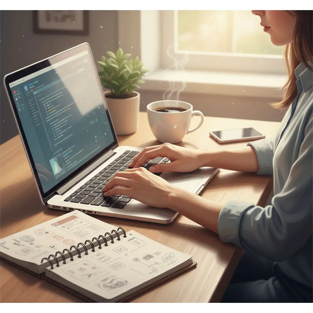 Ambiente di lavoro copywriter web professionale, scrittura guida verifica conto Bwin