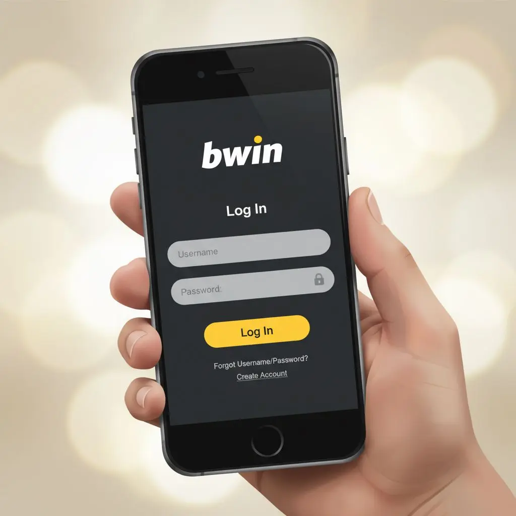 Login conto bwin da smartphone con schermata di accesso pulita e sicura