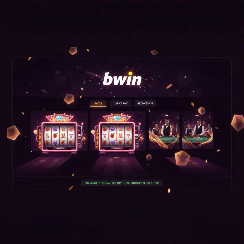 Interfaccia casinò online Bwin con slot e tavoli live in primo piano