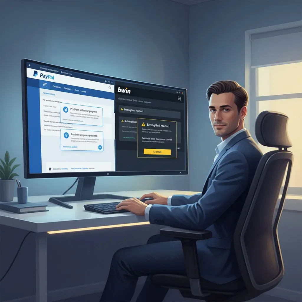 Assistenza Bwin PayPal: utente che controlla notifiche di problemi