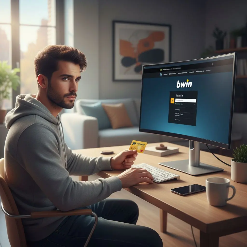 Utente con Postepay davanti al sito Bwin per depositare o prelevare
