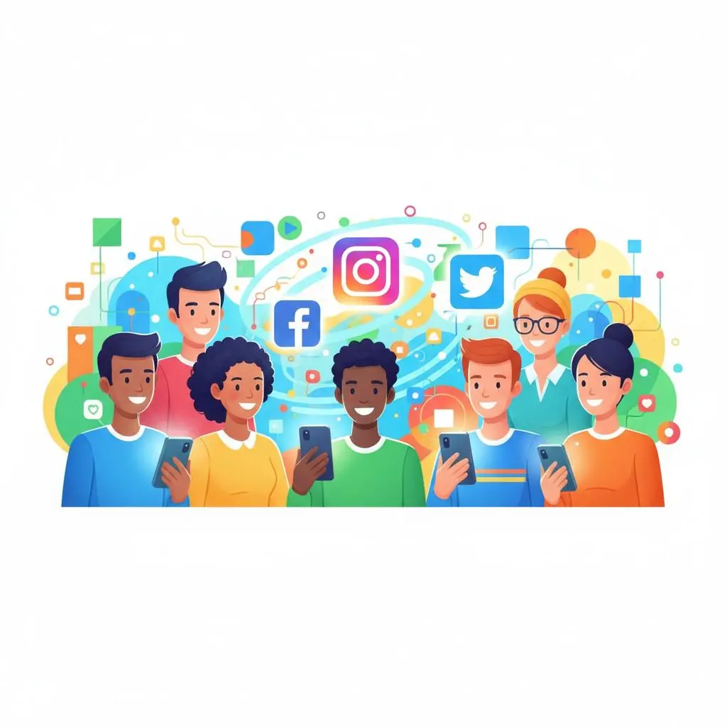 Utenti che interagiscono sui social e community Bwin online