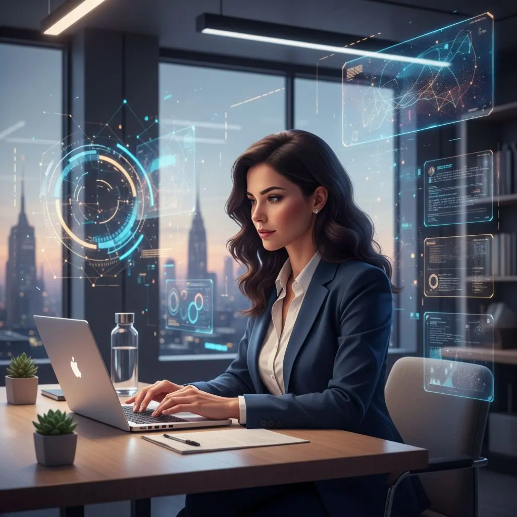 Web writer freelance al lavoro su contenuti digitali professionali