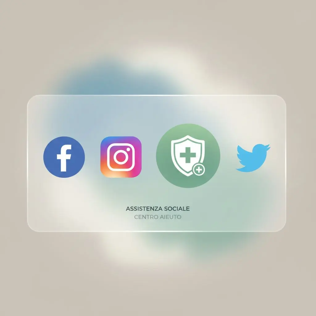Icone social e centro assistenza Bwin