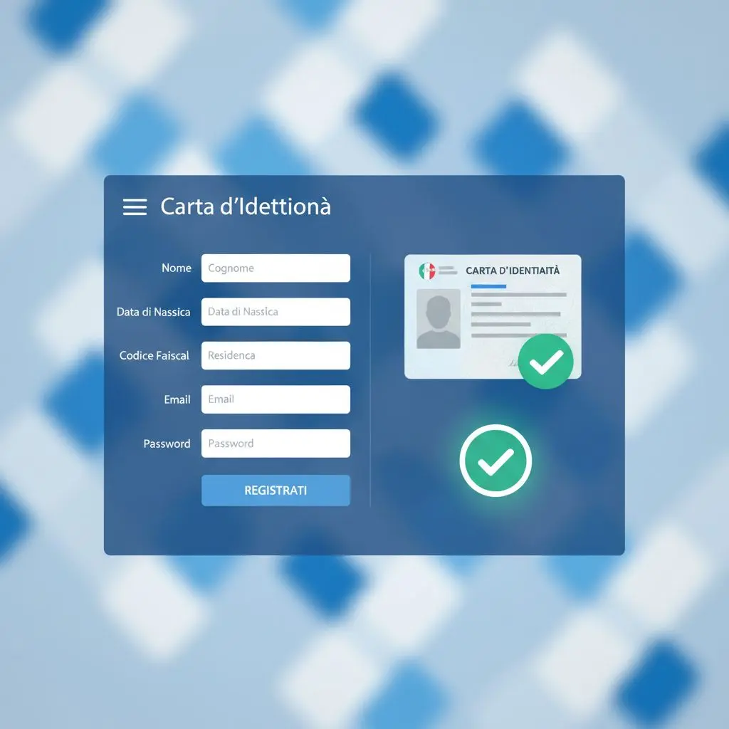 Schermata di registrazione Bwin e verifica documento per scommesse online
